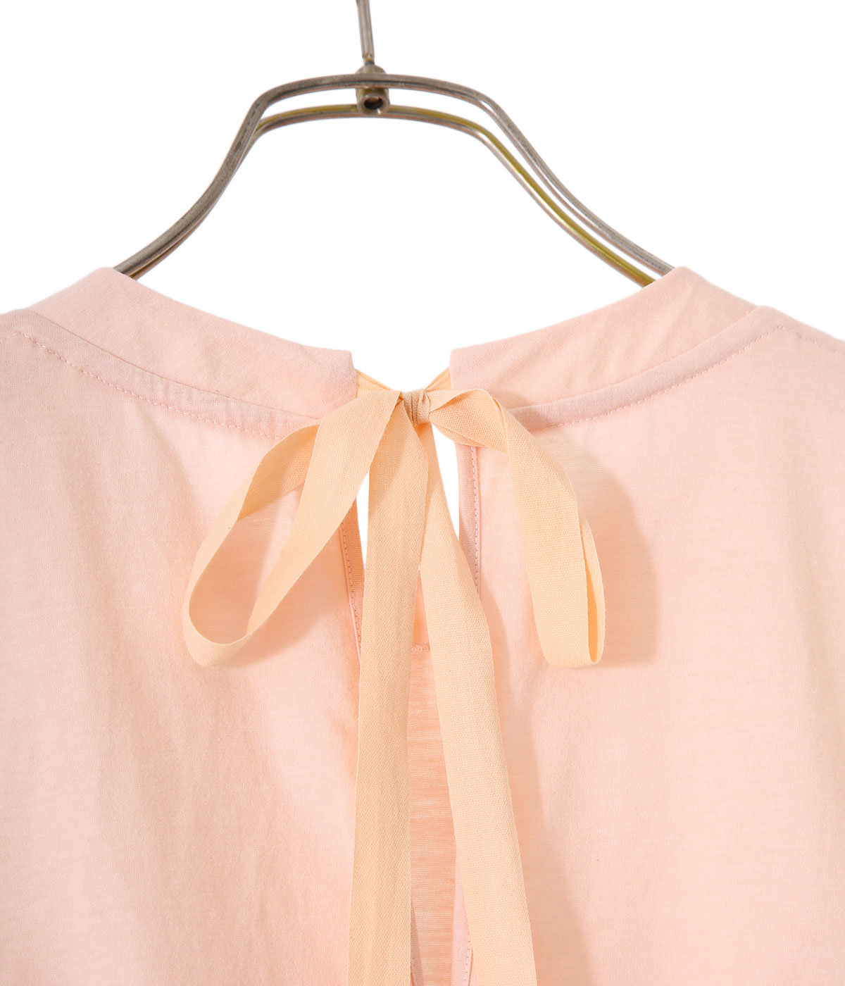 【レディース】paper jersey back ribbon T-dress