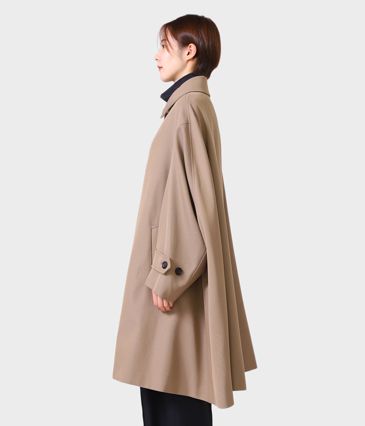 【レディース】c/w gabardine soutien collar coat