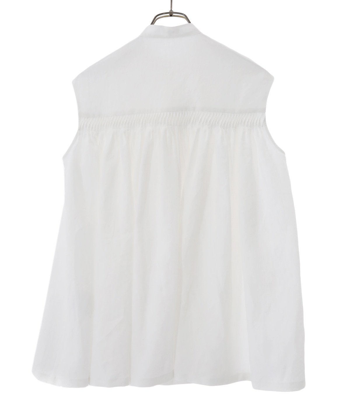 【レディース】Linen Tucked Sleeveless Shirt