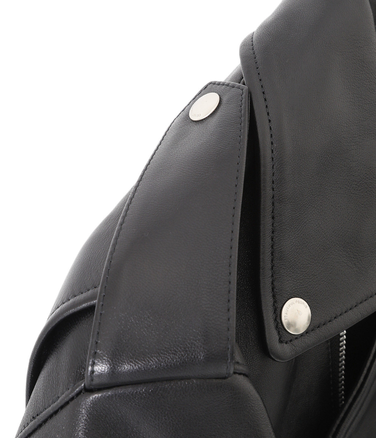 【レディース】double-end vintage leather ridersjacket