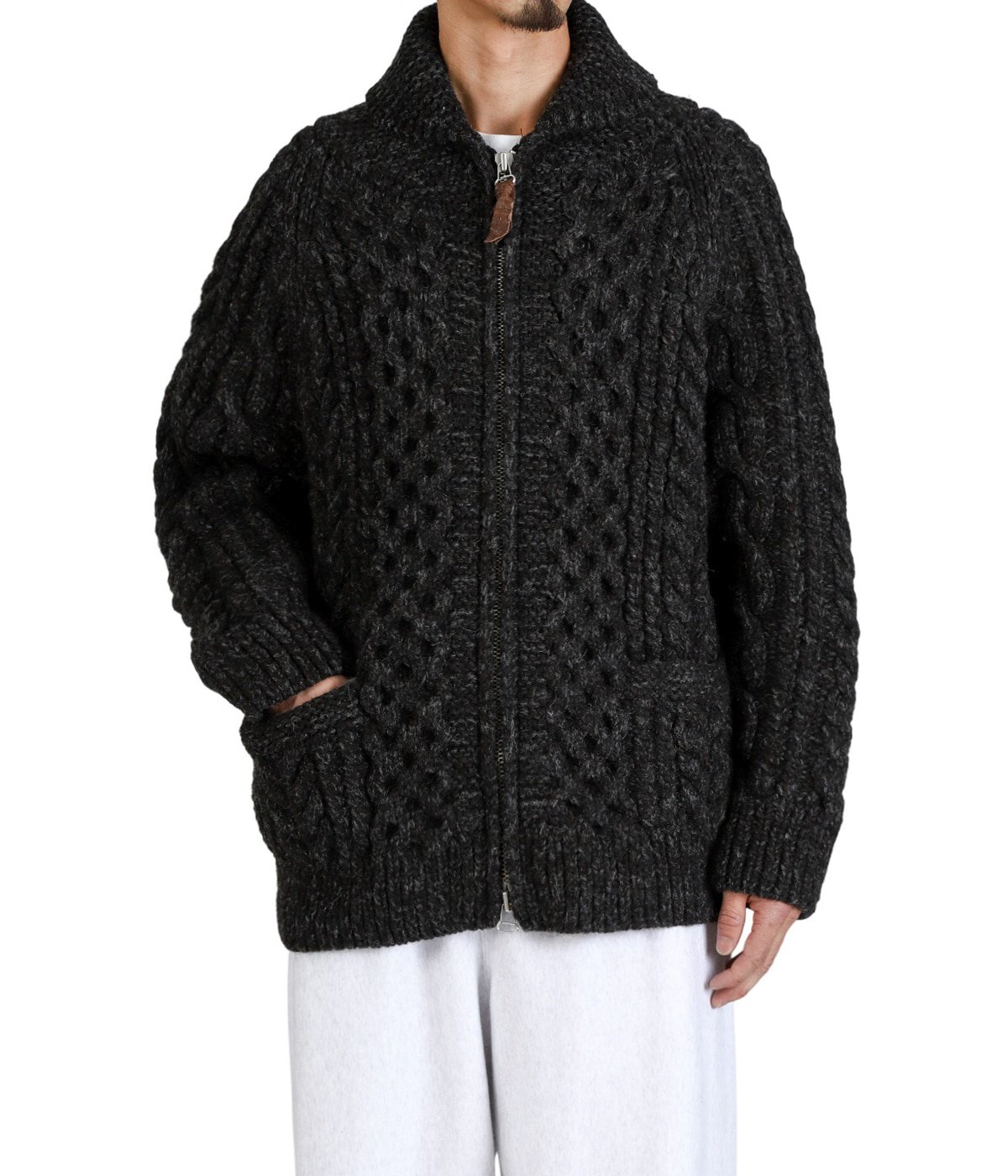 aran cowichan sweater - Jamieson's Shetland wool HAND KNITTING