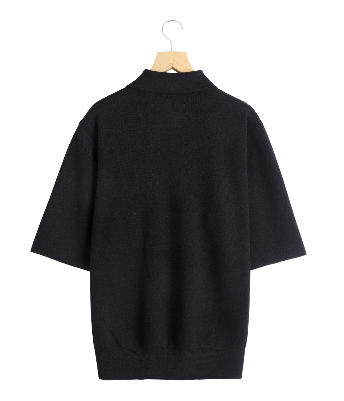 polo sweater - Paper/High twisted wool Half milano rib 