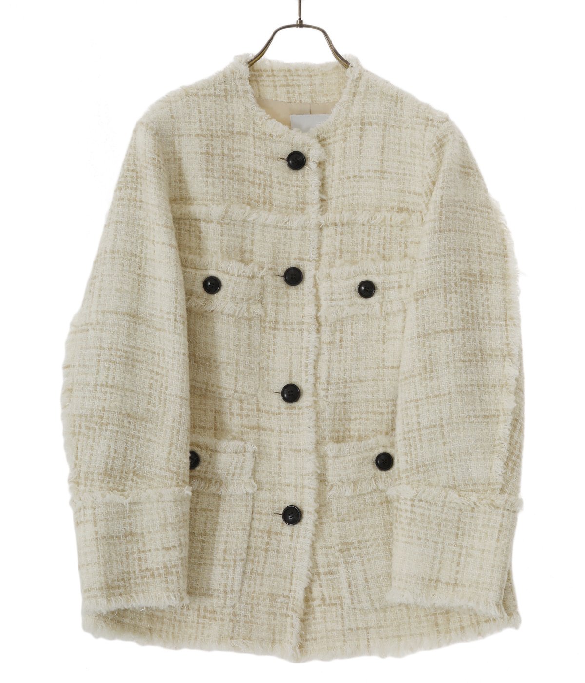 特上美品 新品未使用 CLANE NO COLOR TWEED JACKET サイズ ２