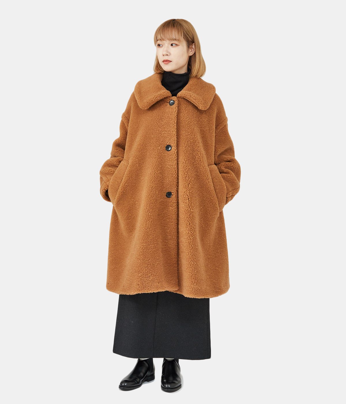 クラネ CLANE VOLUME FLARE BOA COAT ボアコート 日本買い www.m