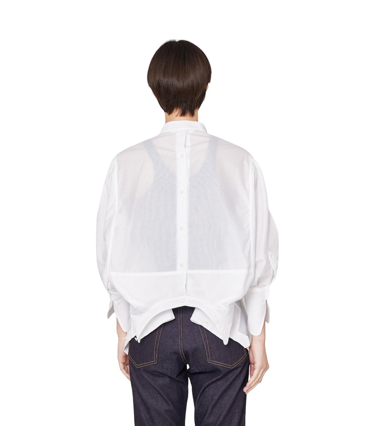レディース】double-end leno cloth tuxedo blouse | beautiful people