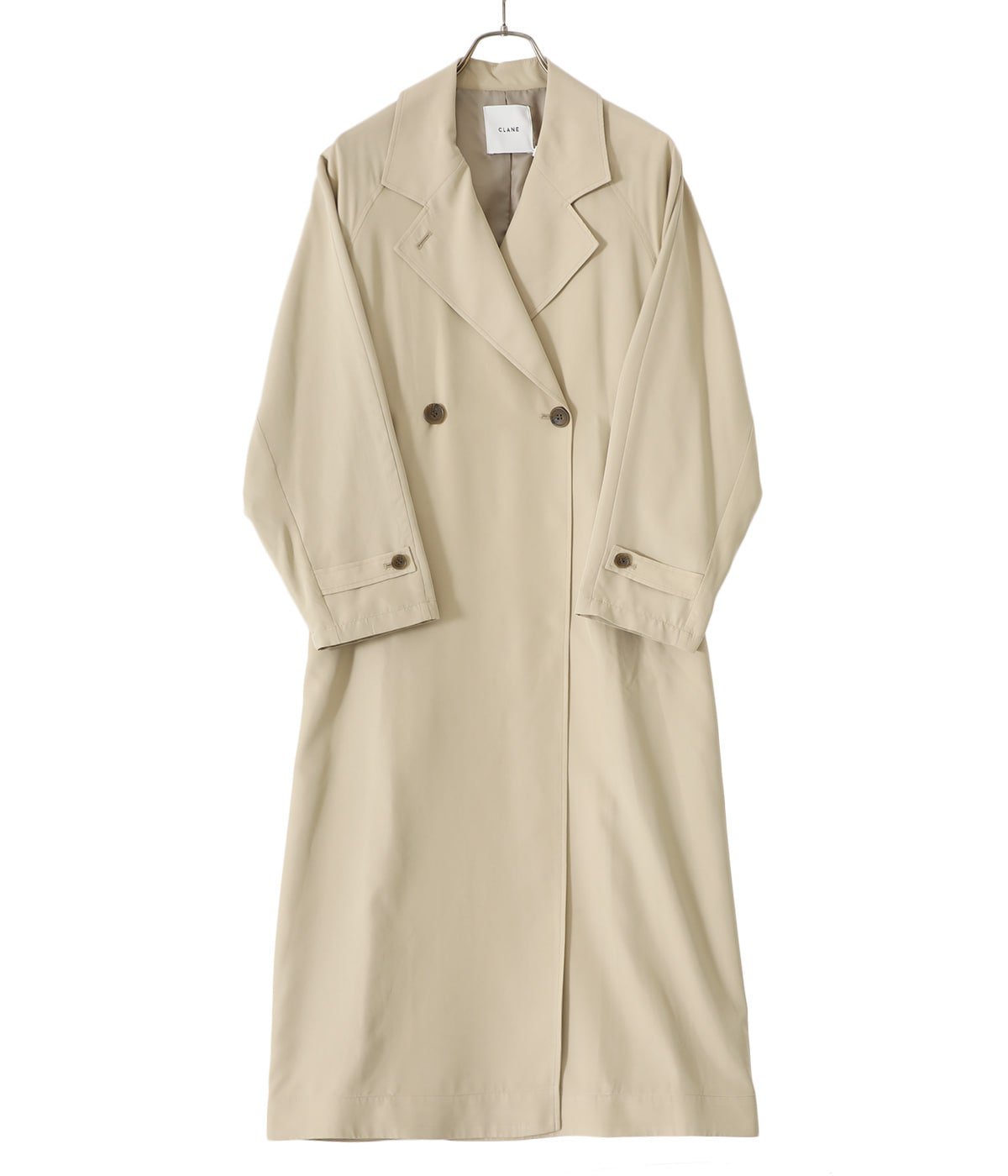 clane BACK GATHER DRESS TRENCH COAT-