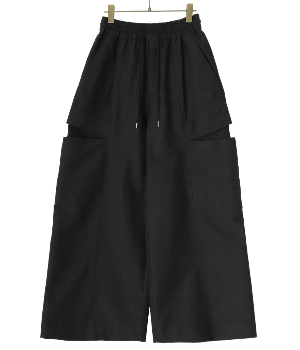 レディース】linen cotton satin bow silhouette pants | beautiful