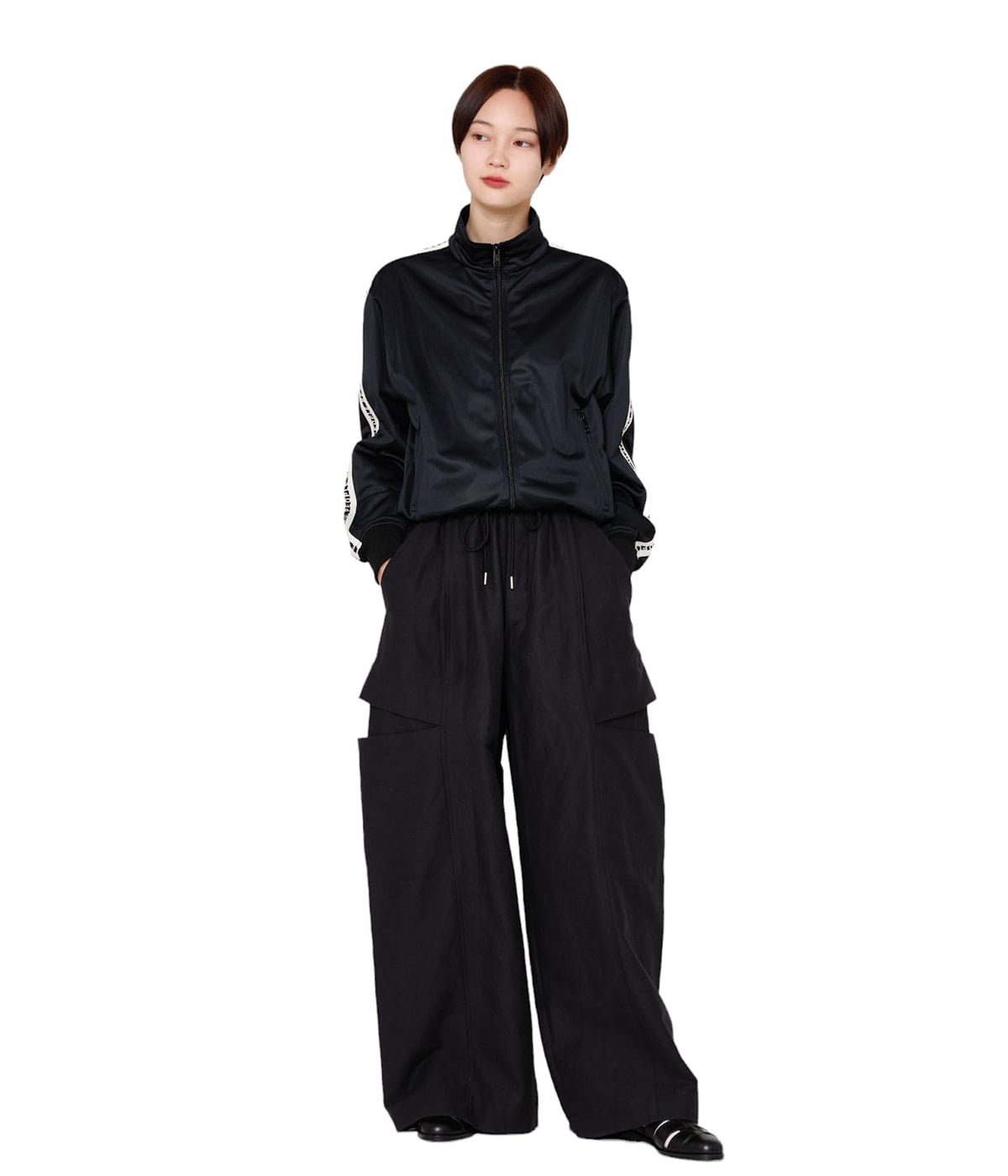 レディース】linen cotton satin bow silhouette pants | beautiful ...