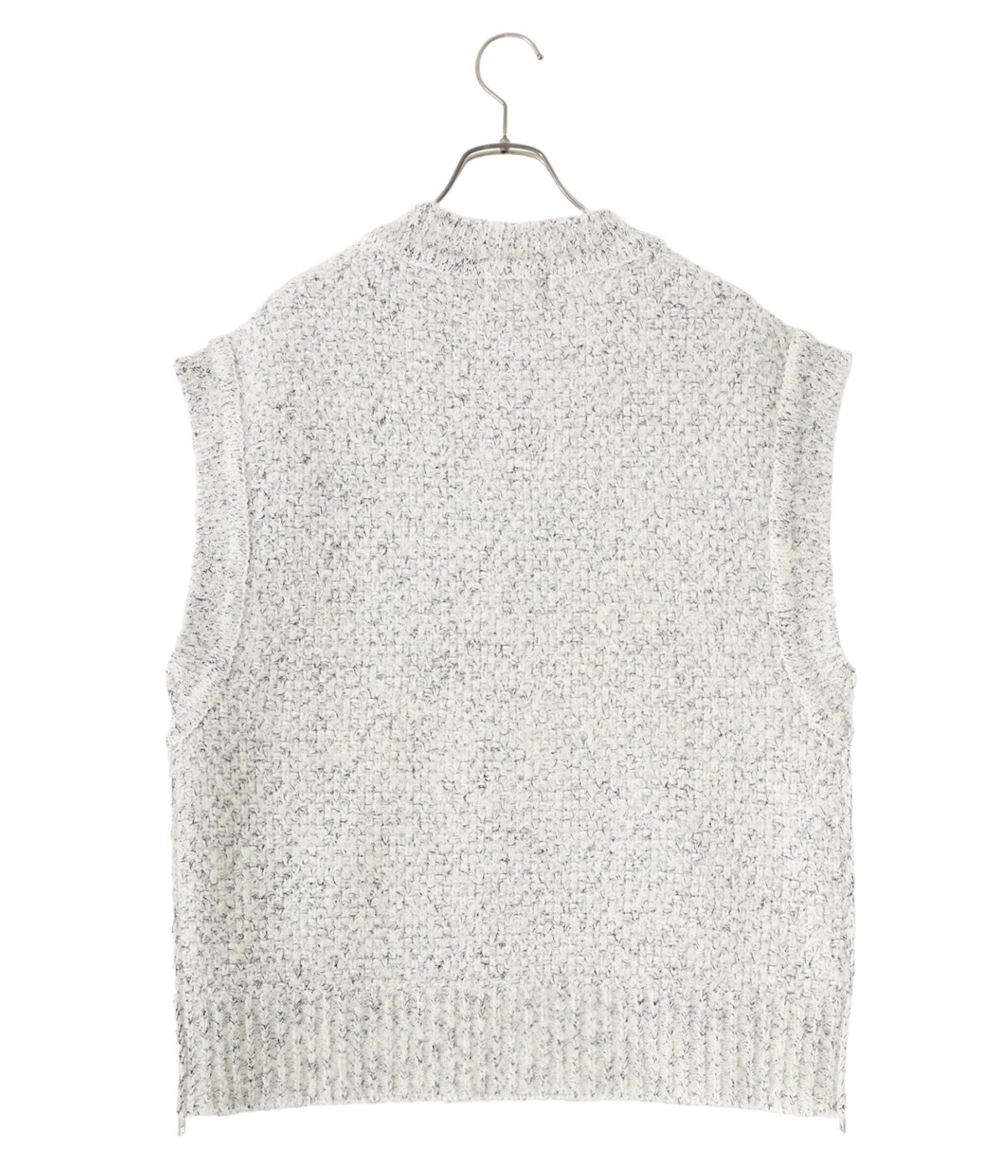 レディース】SIDE ZIP TWEED KNIT VEST | CLANE(クラネ) / トップス