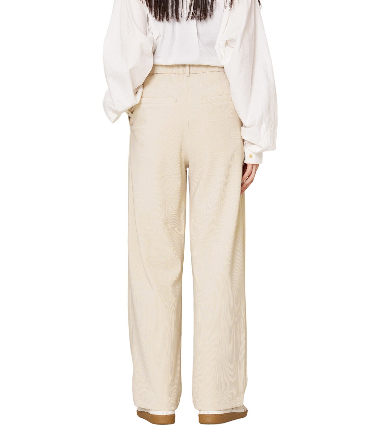 格安新品 TUCK STRIPE RIB CLANE PANTS サイズ0 WHITE パンツ - www ...