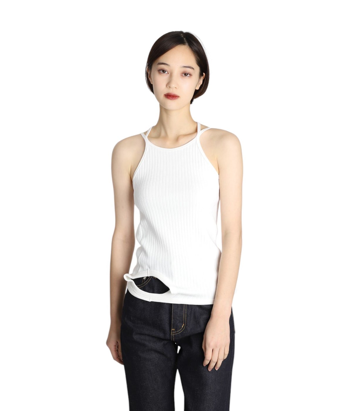 レディース】double-end remove needle rib tank top | beautiful