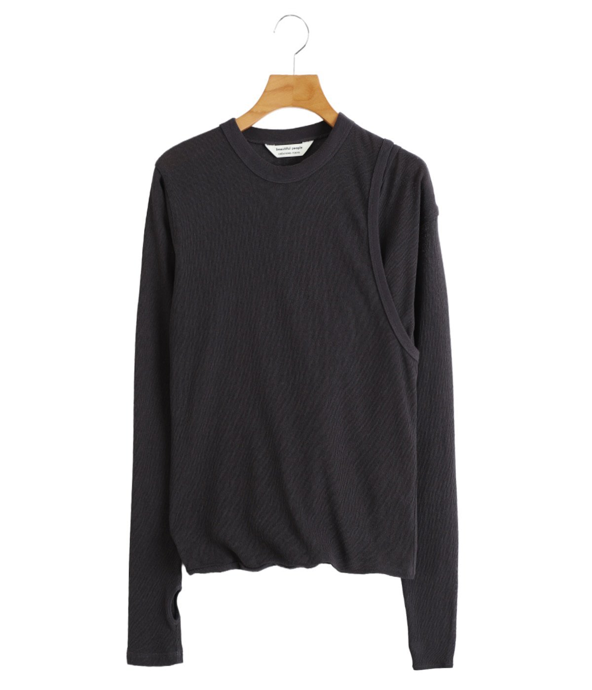 レディース】double-neck suvin hightwist jersey top