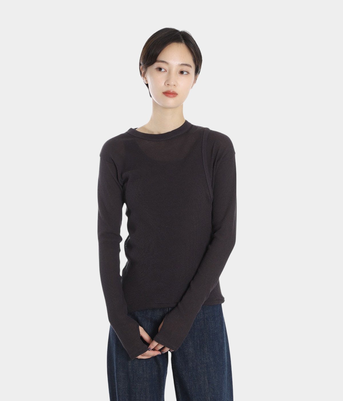 model（166cm） 着用サイズ：36