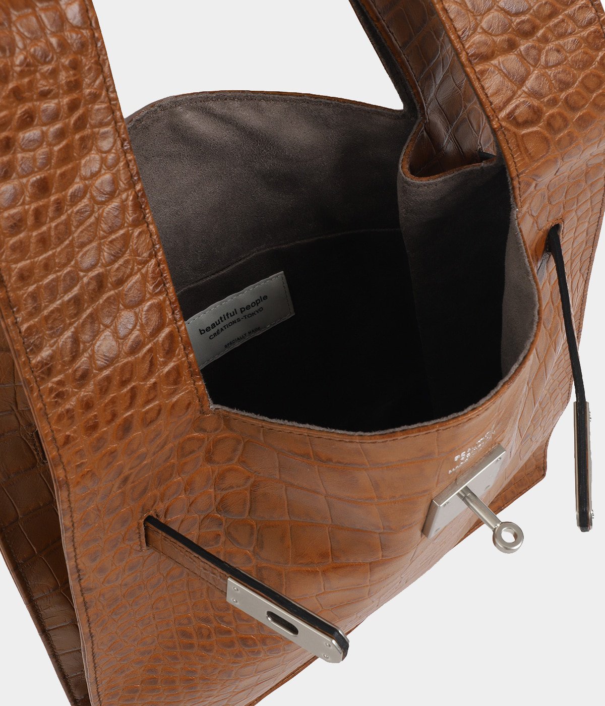予約】【レディース】croco emboss large market bag | beautiful