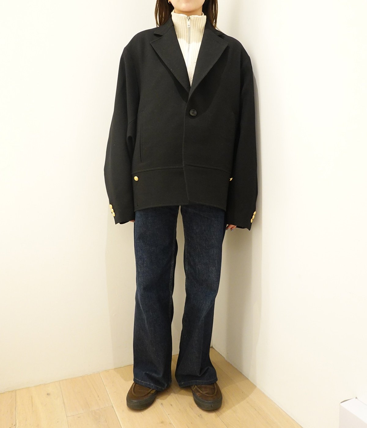 予約】【レディース】double-end wool double cloth tailored jacket