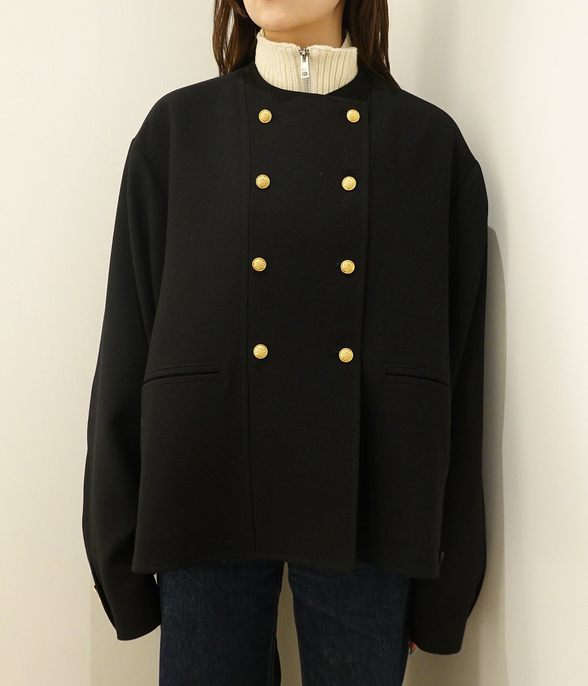 予約】【レディース】double-end wool double cloth tailored jacket