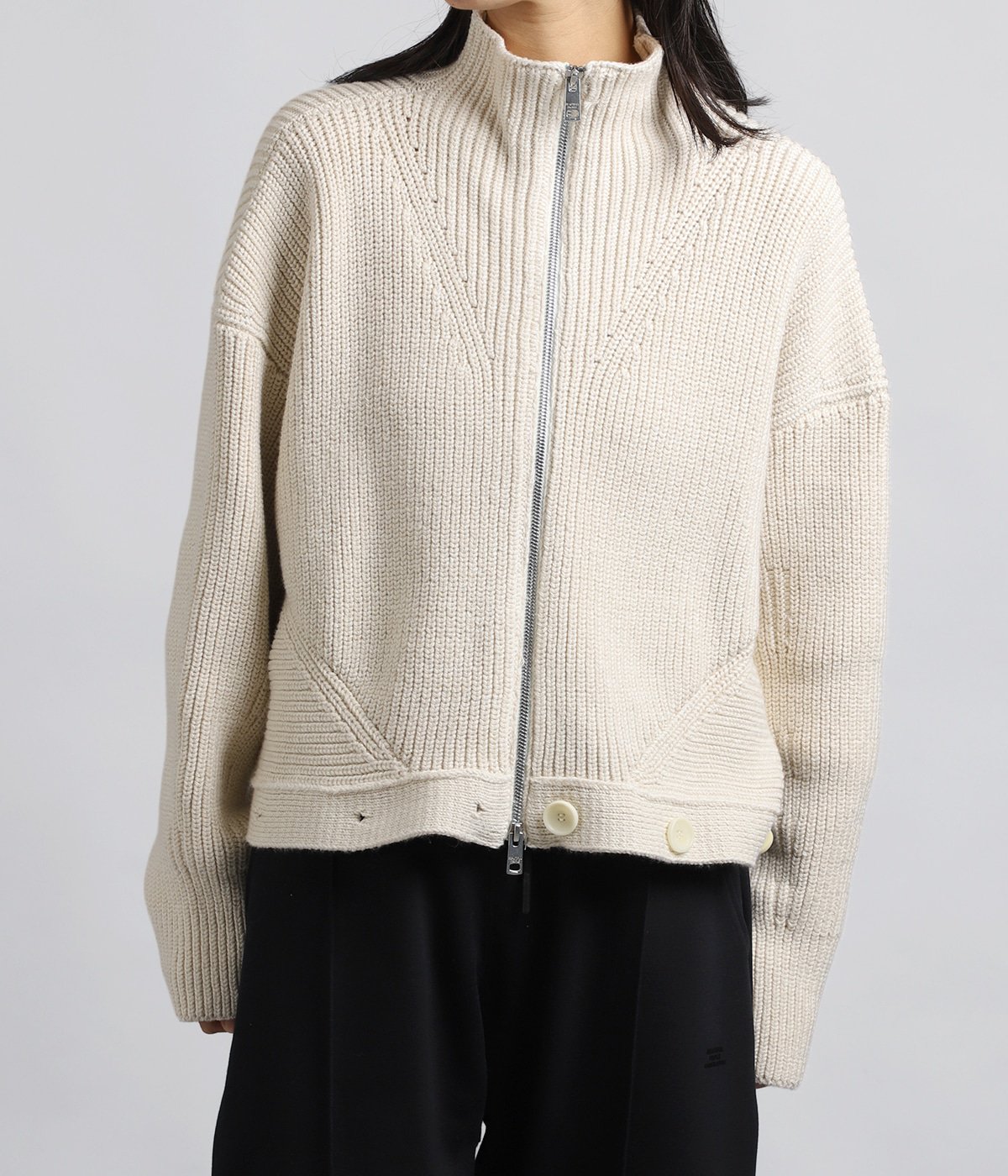 レディース】double-end fluffed cotton cardigan | beautiful people