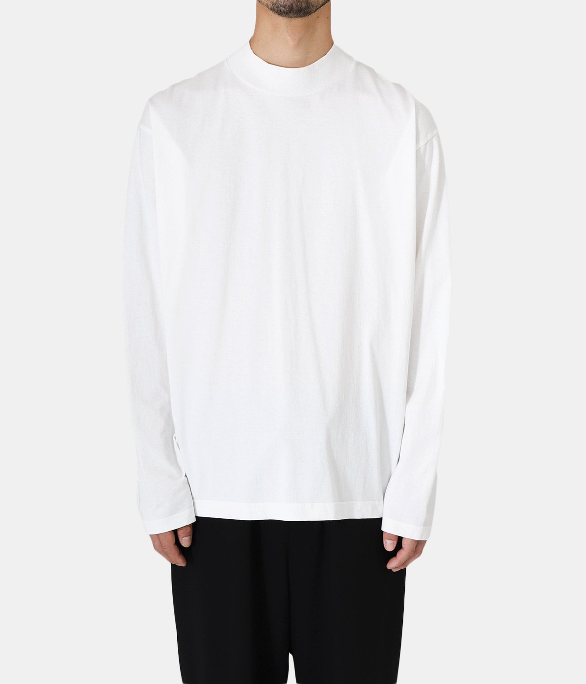 ORGANIC COTTON JERSEY MOCK NECK L/S T | Y(ワイ) / トップス