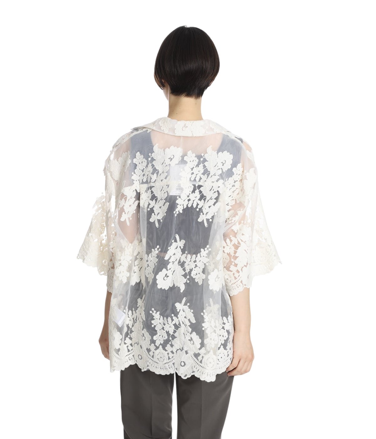 CLANE SHEER FROWER LACE SHIRT（シャツ／ブラウス）｜BOICE