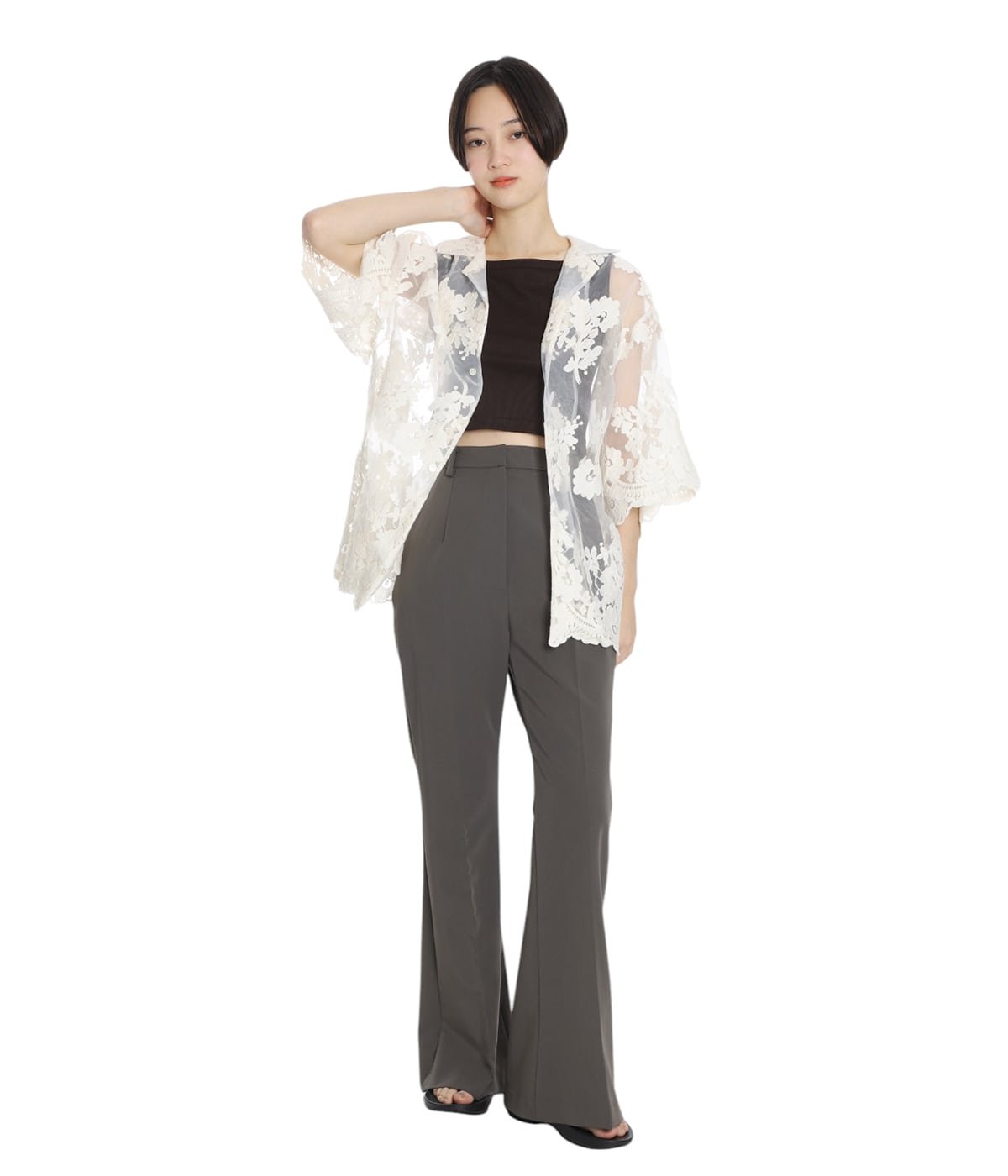 CLANE(クラネ)のSHEER FROWER LACE SHIRT通販 | 集英社HAPPY