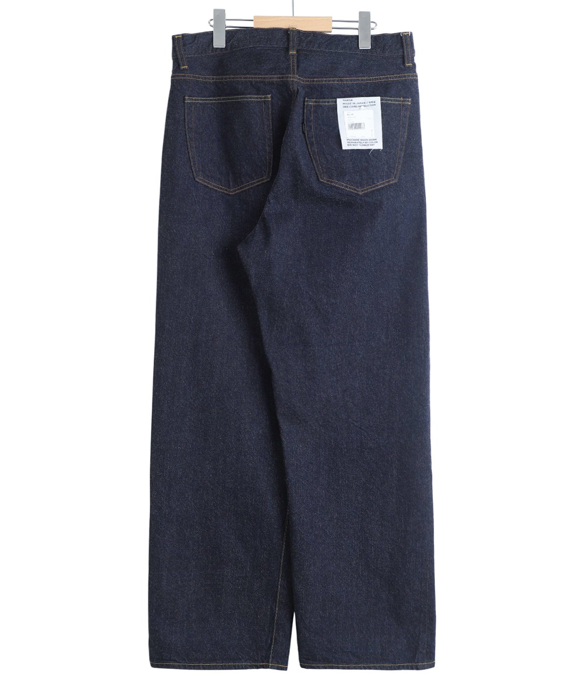 手染めデニム★細長チャーム★革タグ① 19-13W デニム ワイド -INDIGO- | YAECA(ヤエカ) / パンツ デニム