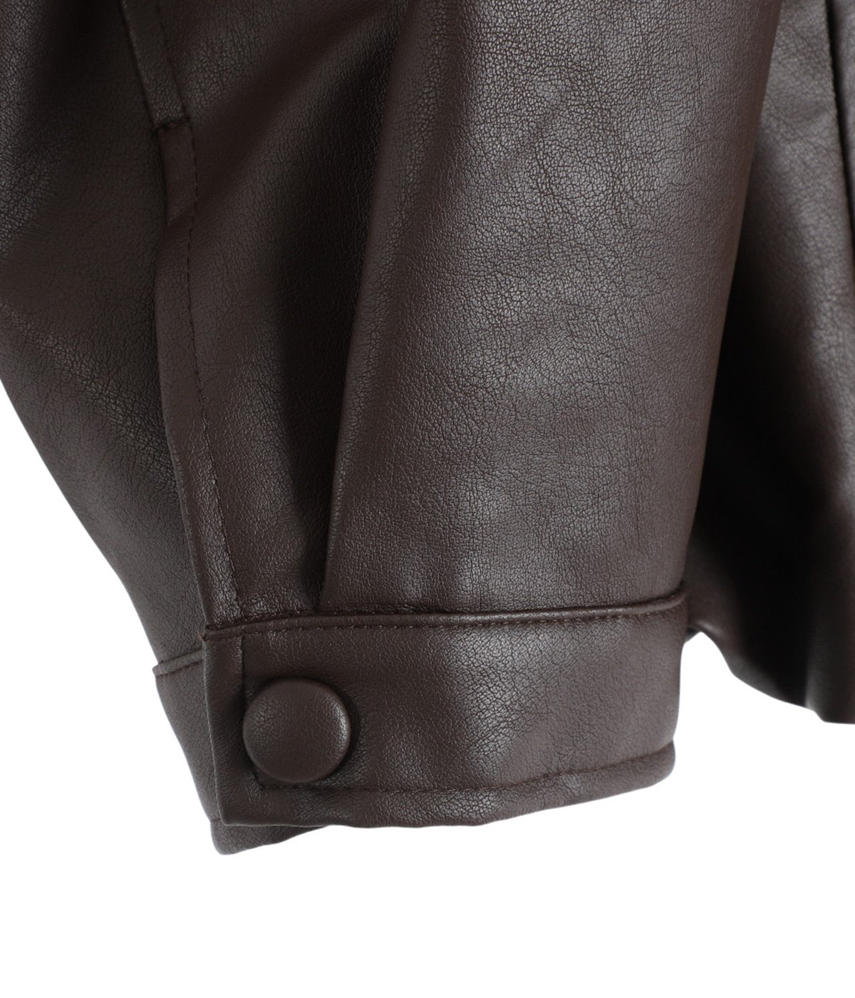 レディース】FAKE LEATHER BALLOON JACKET | CLANE(クラネ) / アウター