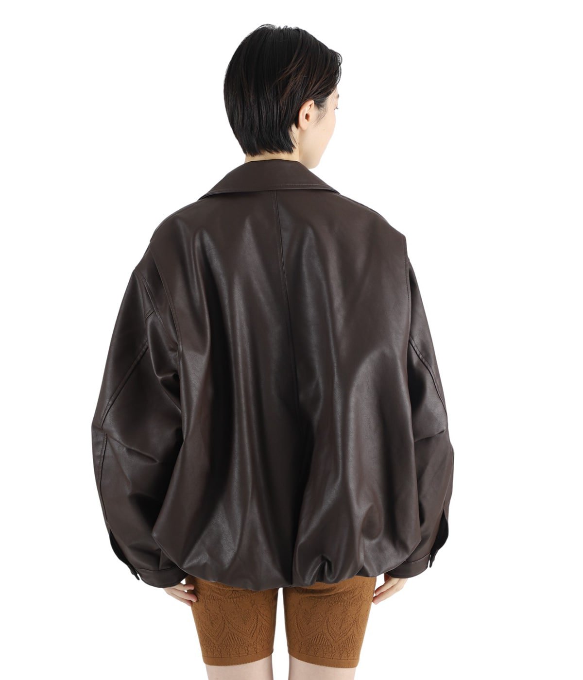 レディース】FAKE LEATHER BALLOON JACKET | CLANE(クラネ) / アウター