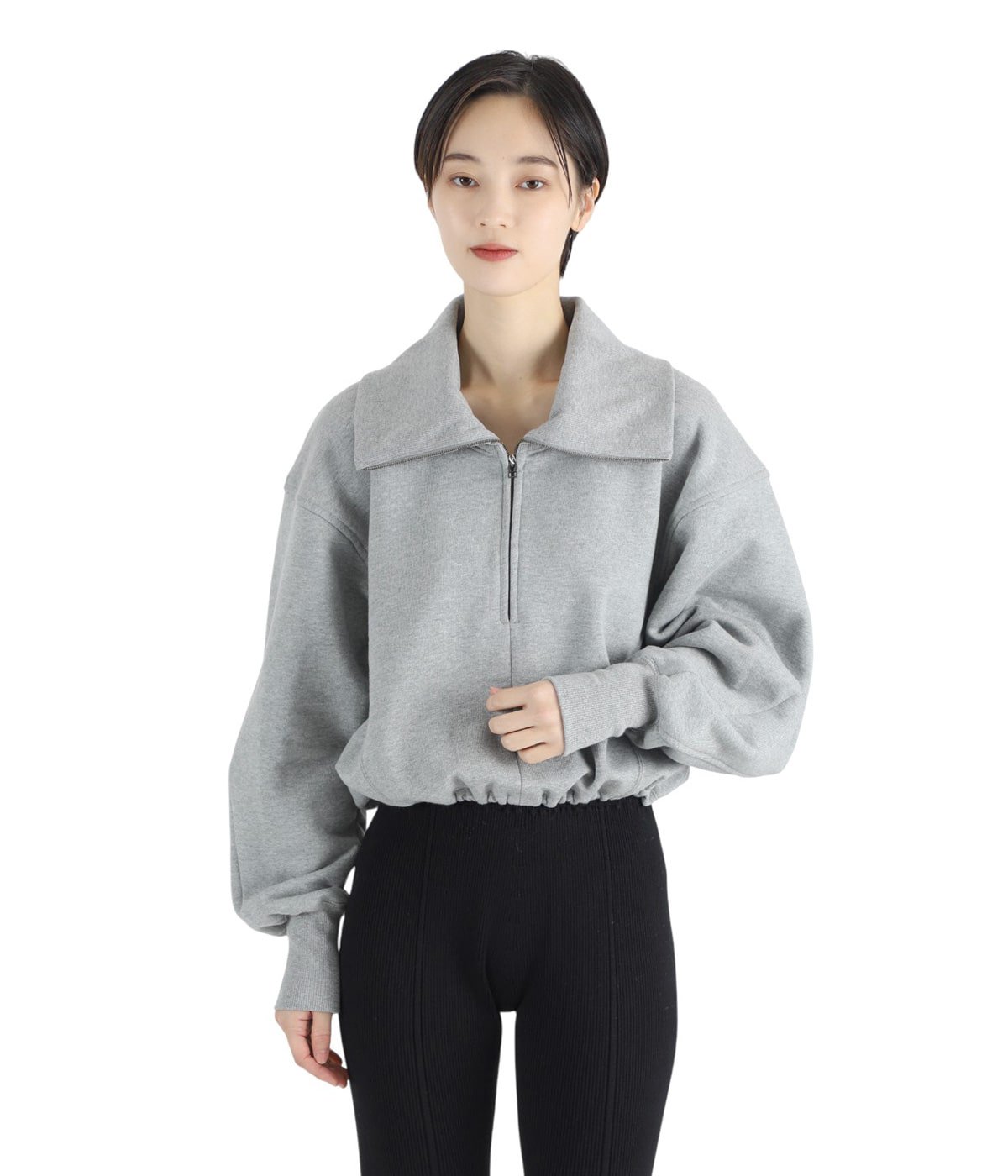 レディース】HALF ZIP SHORT TOPS | CLANE(クラネ) / トップス