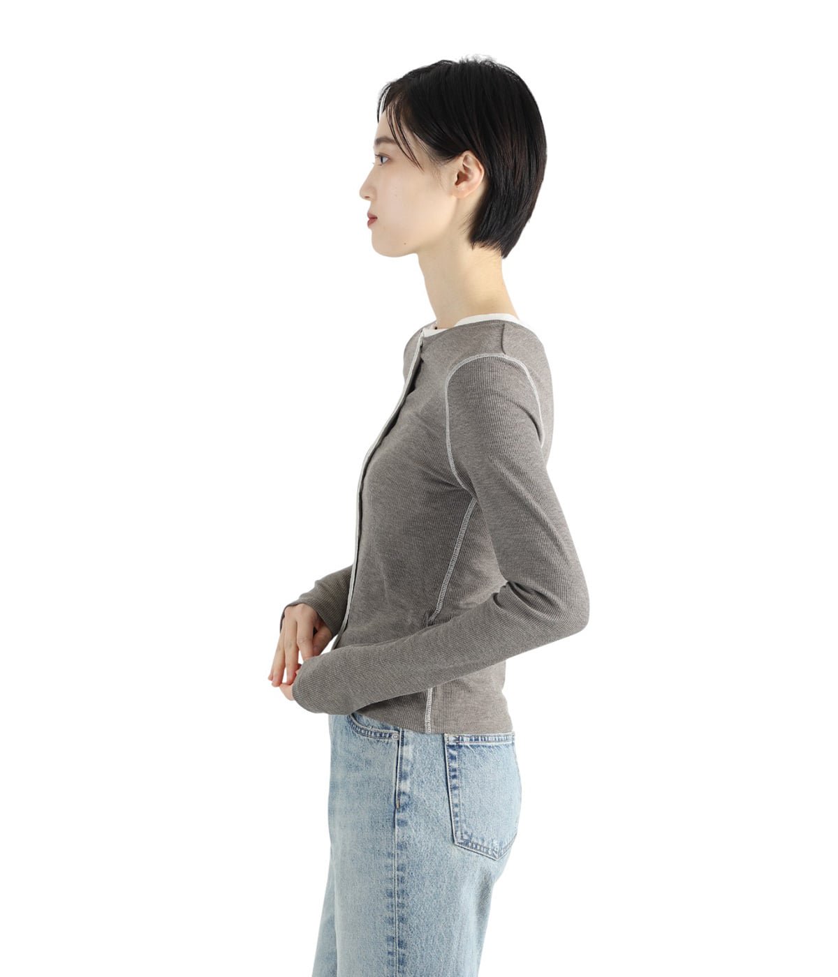 レディース】W FACE BICOLOR CARDIGAN | CLANE(クラネ) / トップス