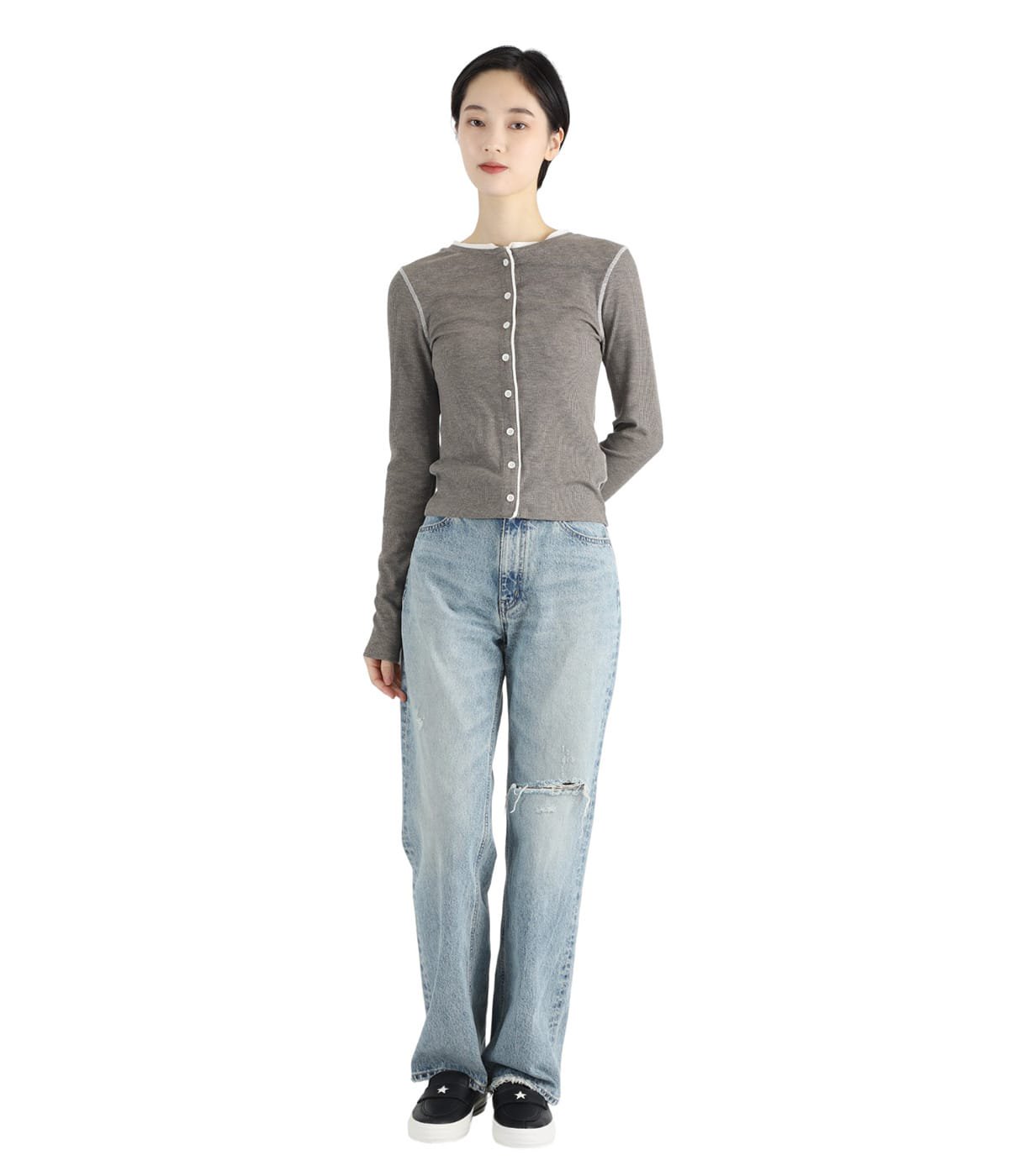 レディース】W FACE BICOLOR CARDIGAN | CLANE(クラネ) / トップス