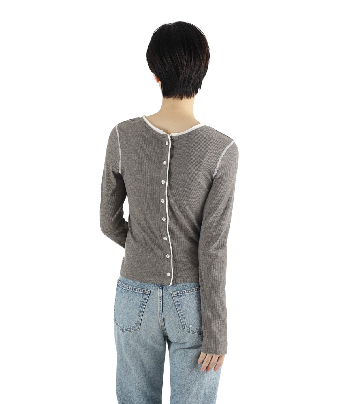 レディース】W FACE BICOLOR CARDIGAN | CLANE(クラネ) / トップス