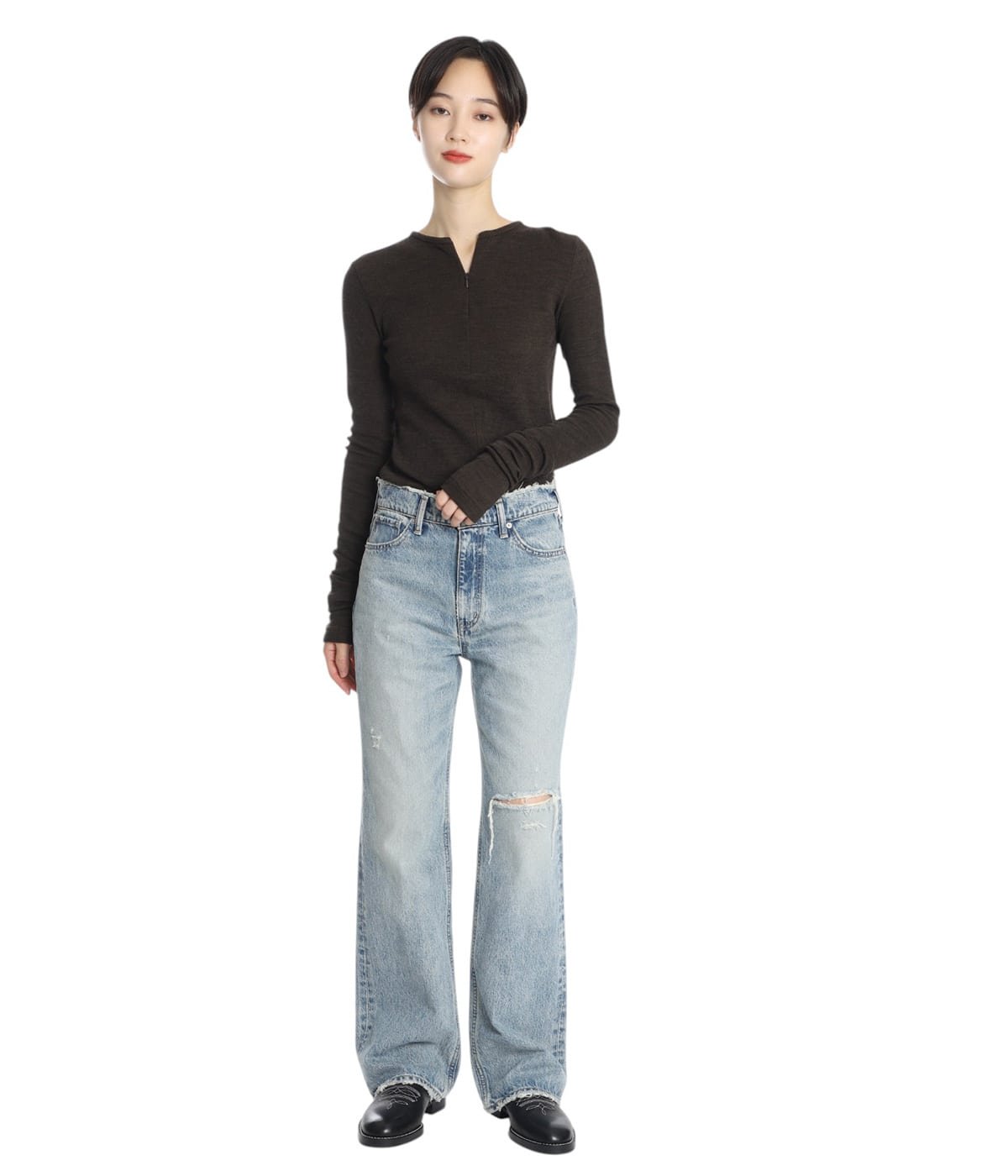 レディース】CRASH DENIM PANTS | CLANE(クラネ) / パンツ デニム