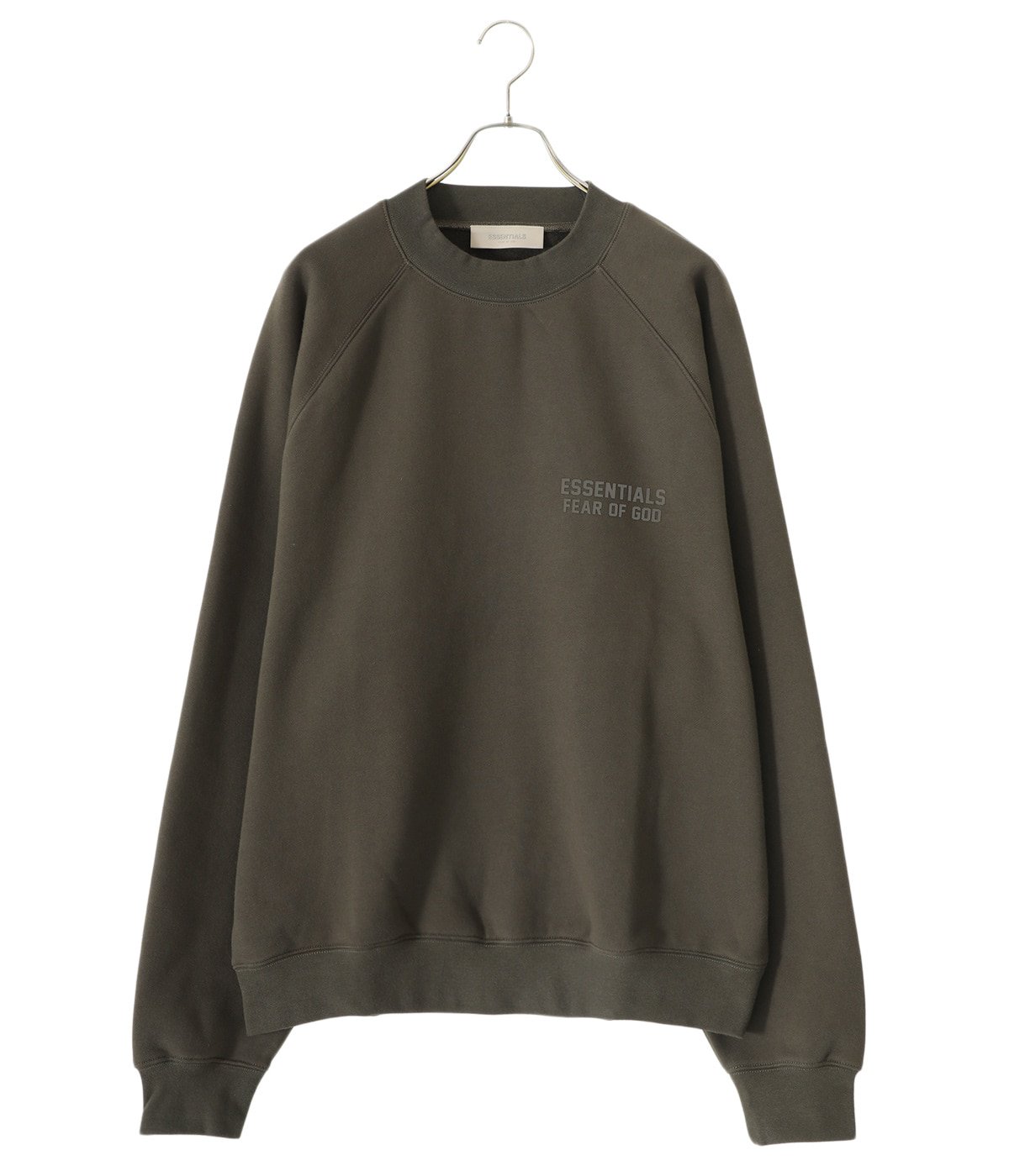 フォグ  ESSENTIALS RELAXED CREWNECK OFF BLACK ロゴクルーネックスウェット メンズ M