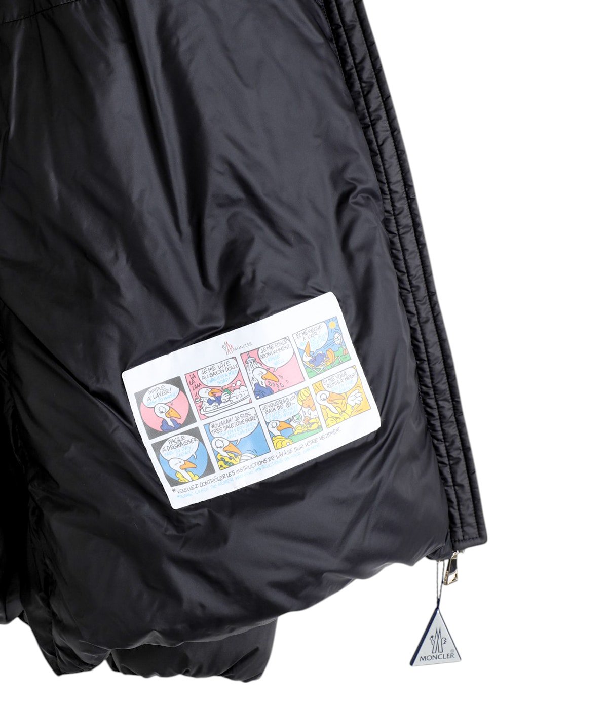 MONCLER140cmダン美品 MONCLER (モンクレール) ファーフード着脱 肩ポケット付き ショート