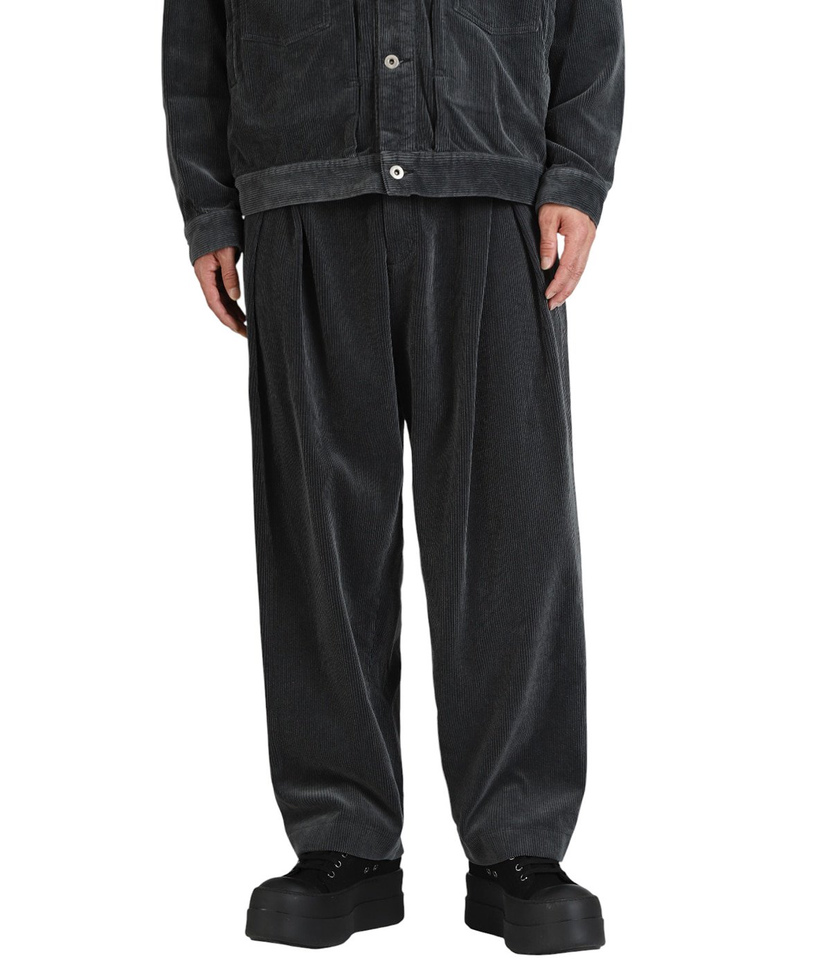 isness コーデュロイカーゴパンツ　イズネス CORDUROY TUCK TROUSERS | is-ness(イズネス) / パンツ コーデュロイ