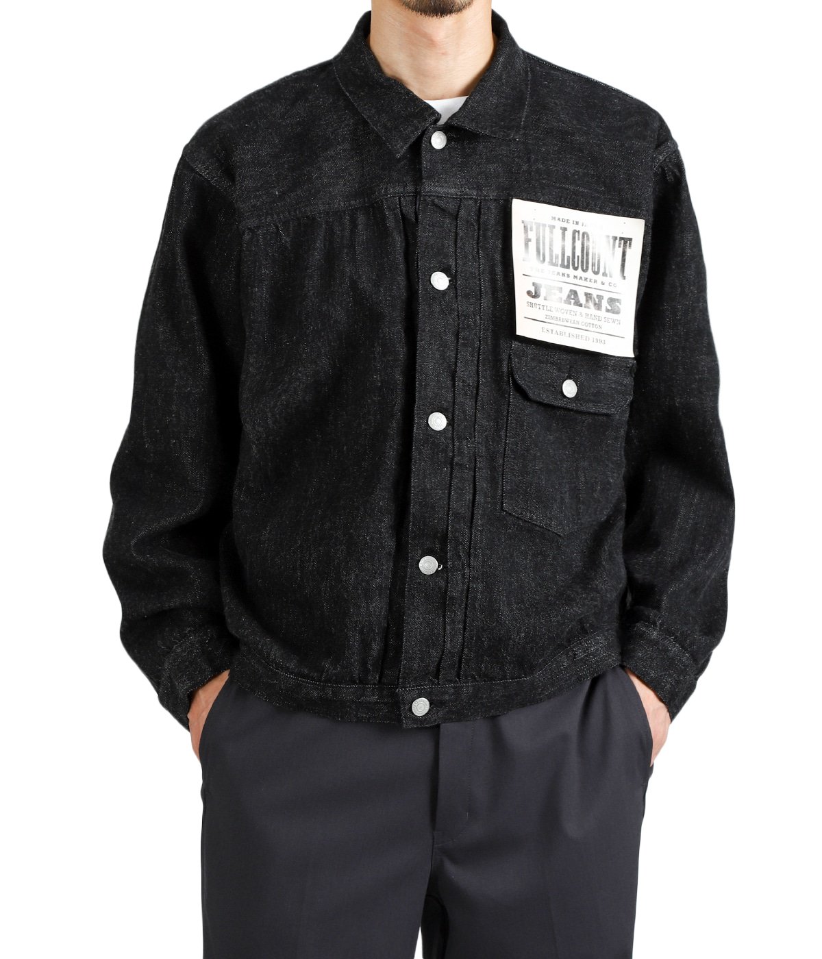 Type 1 Black Denim Jacket (Super Smooth) | FULL COUNT(フルカウント