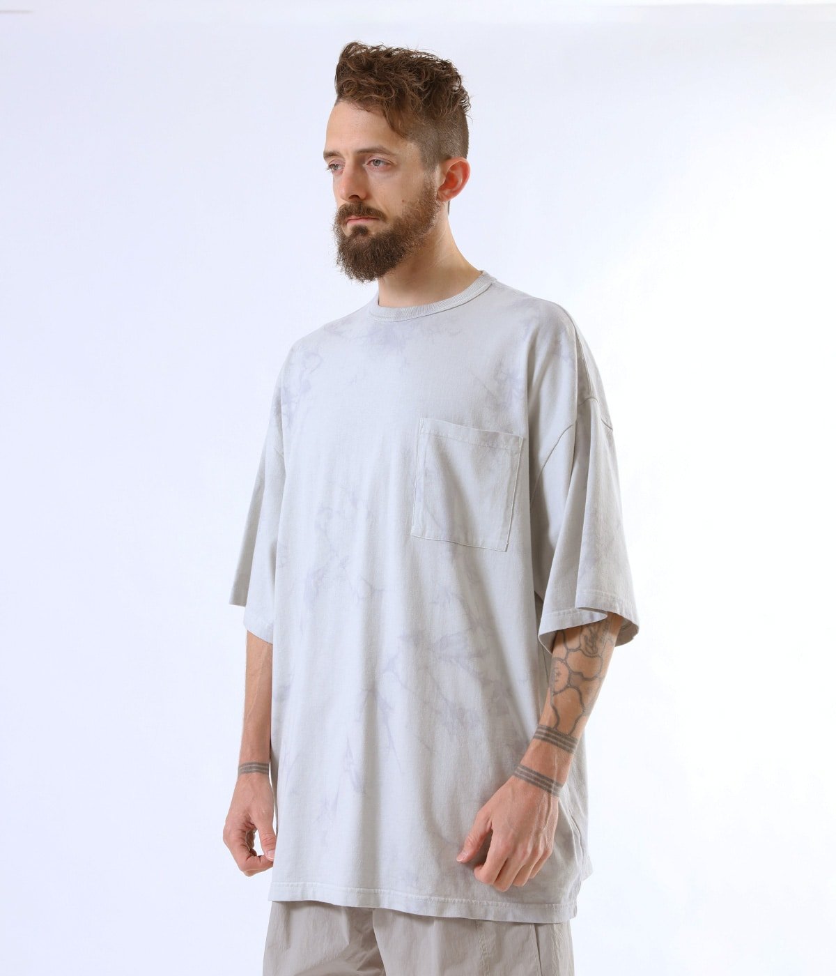 SUVIN COTTON OVER SIZE TEE TIE-DYED