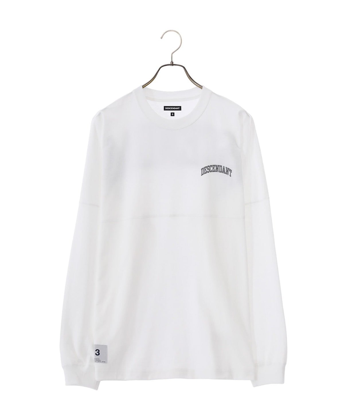 22SS ディセンダント CETUS LS バックロゴ長袖Tシャツ 1 ホワイト64cm