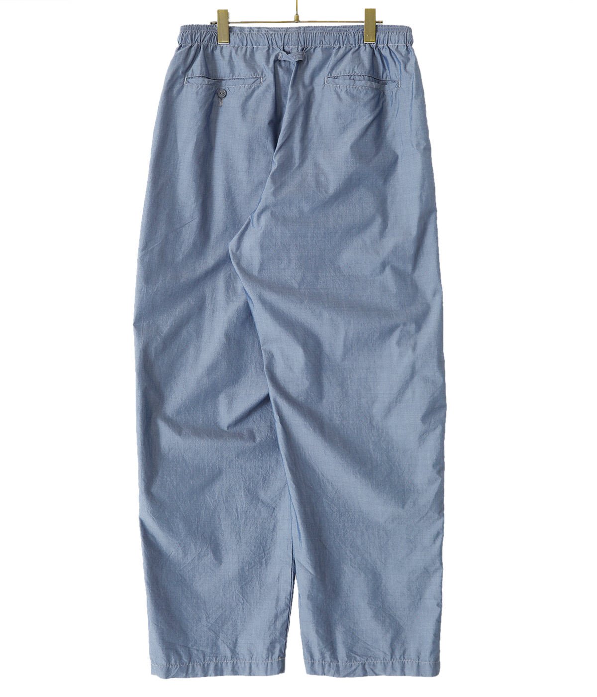 COTTON / SILK CHAMBRAY EASY WIDE PANTS