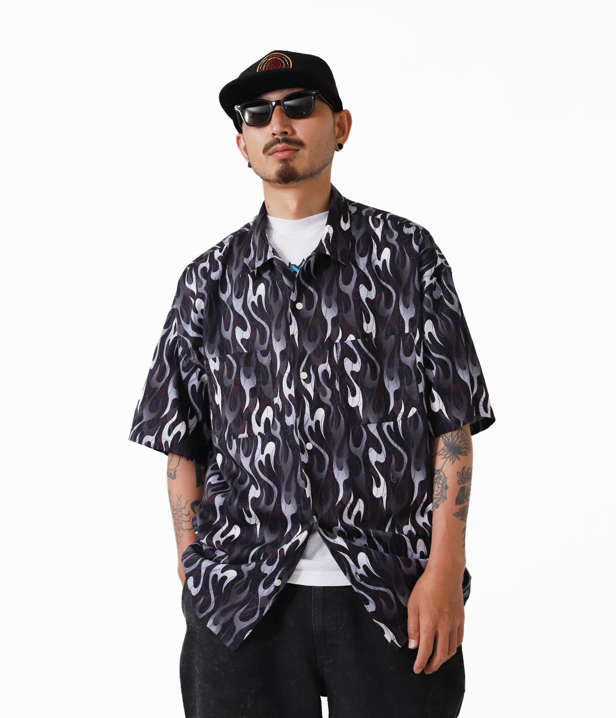 flame S/S Top  Lサイズトップス