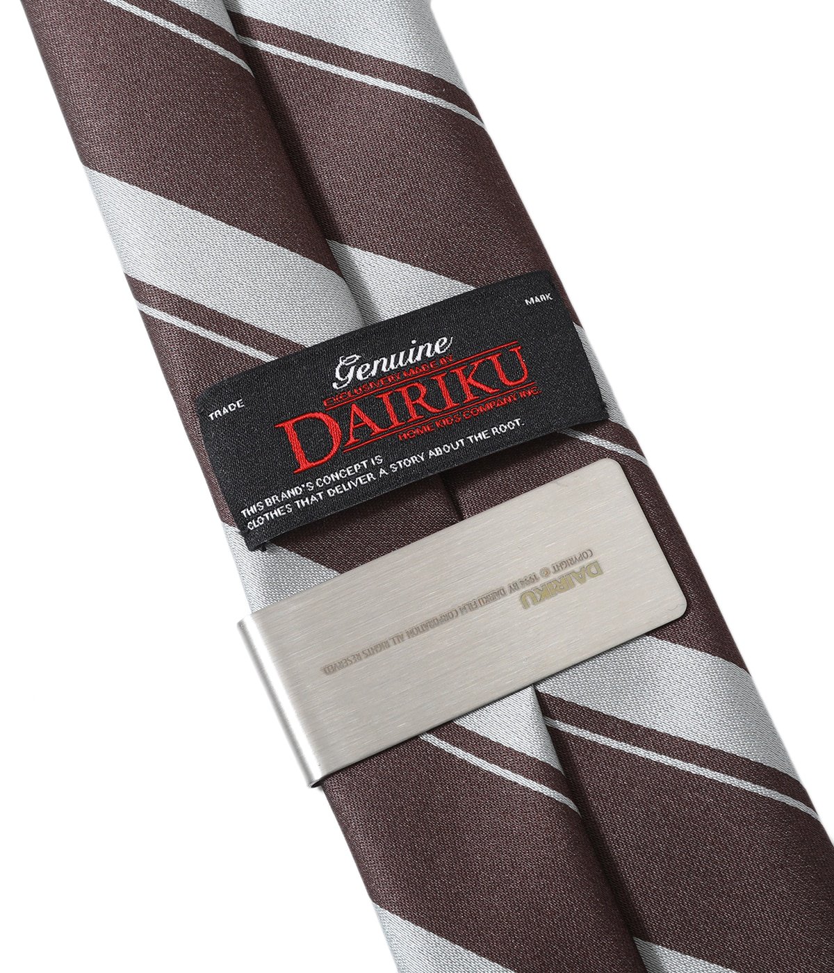 Regimental Silk Tie with Money Clip