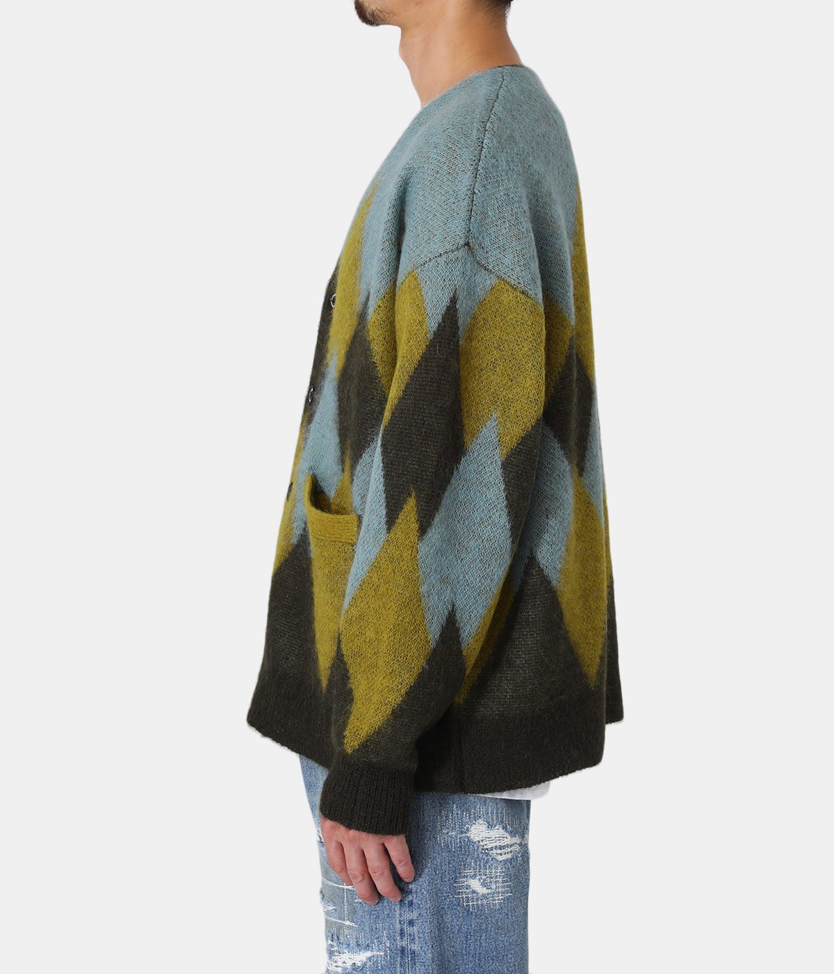 Argyle Mohair Knit Cardigan | DAIRIKU(ダイリク) / トップス ...