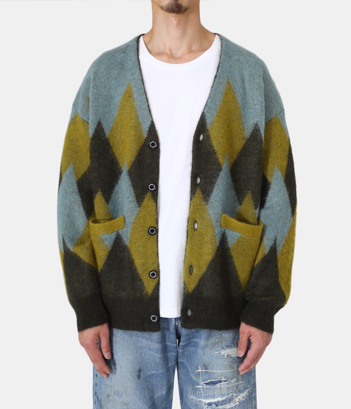 Argyle Mohair Knit Cardigan | DAIRIKU(ダイリク) / トップス ...