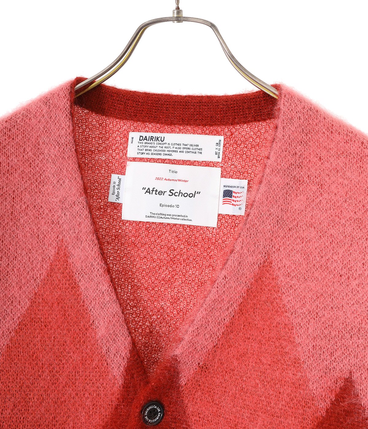 22AW DAIRIKU Argyle Mohair Knit Cardigan | rishawnbiddle.org