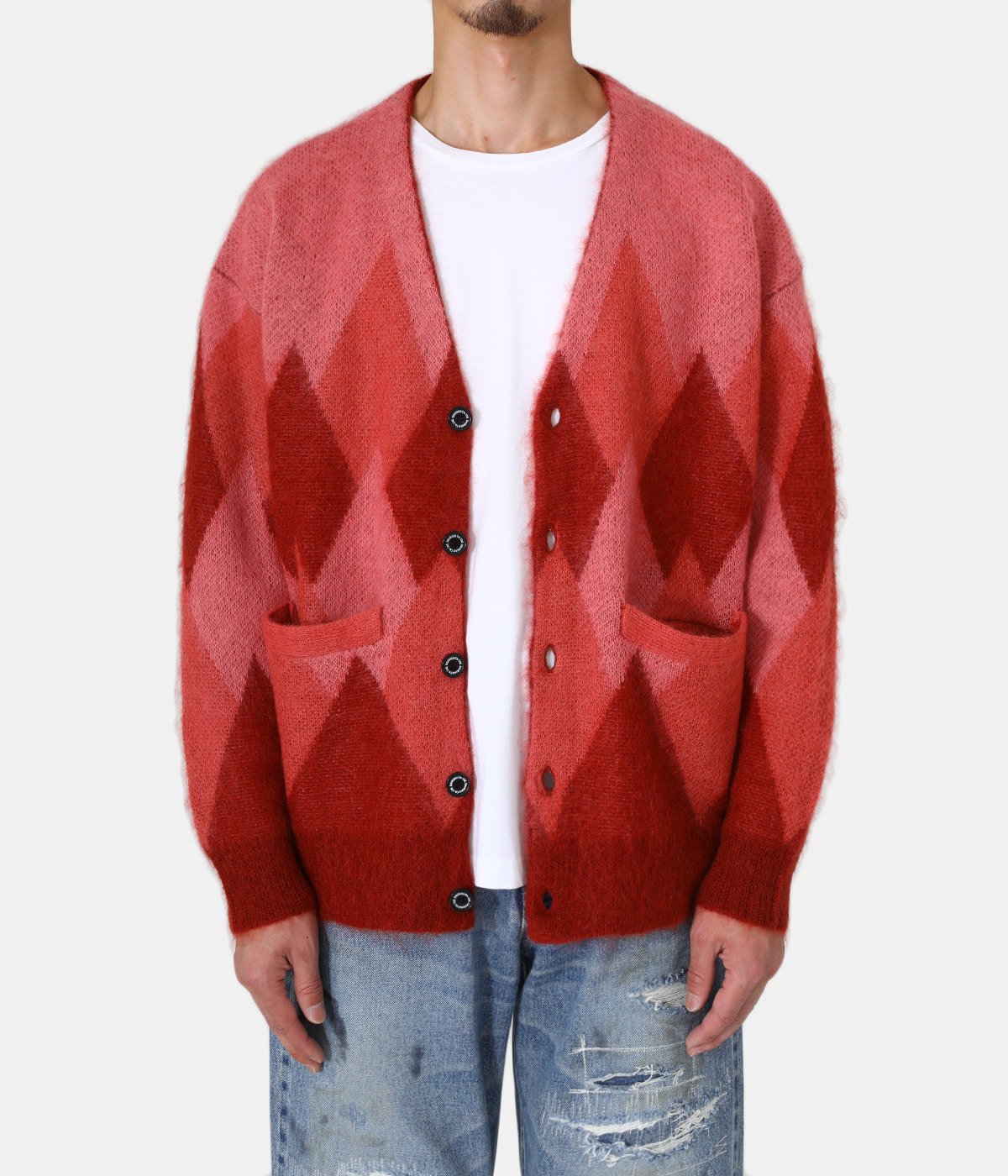 22AW DAIRIKU Argyle Mohair Knit Cardigan | gkcsu.org