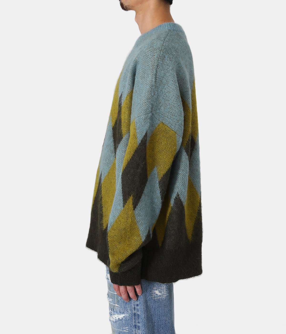 DAIRIKU 別注 Argyle Mohair Pullover Knit L