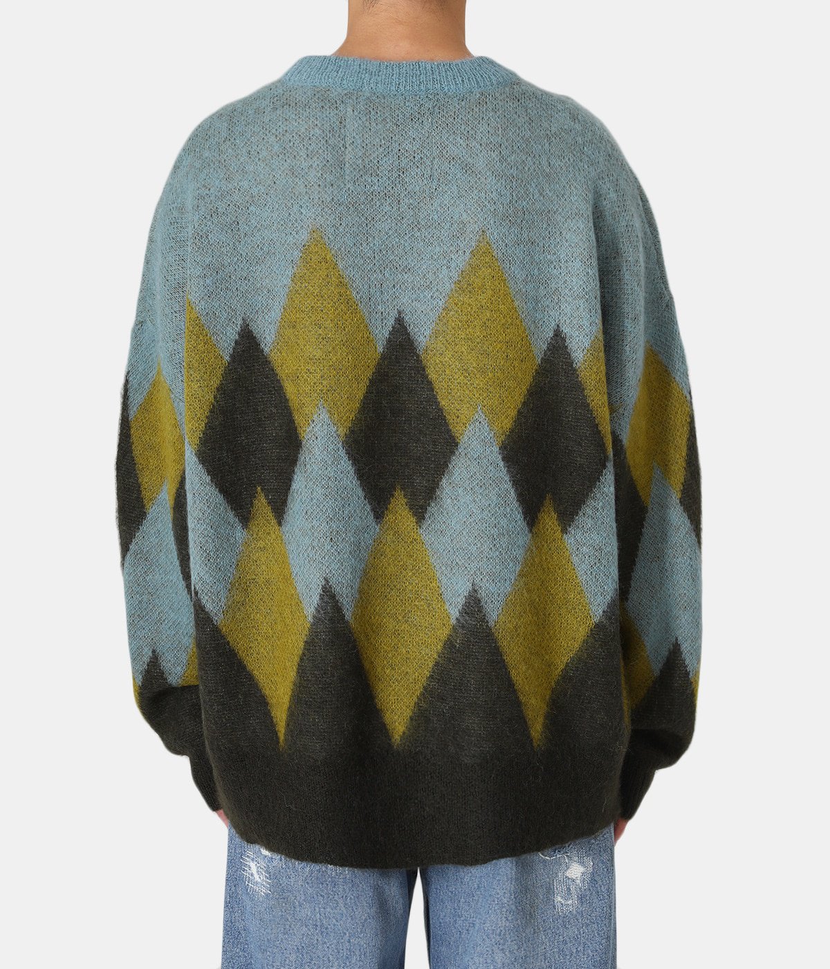 Dairiku ダイリク Argyle Mohair Pullover Knit | nate-hospital.com