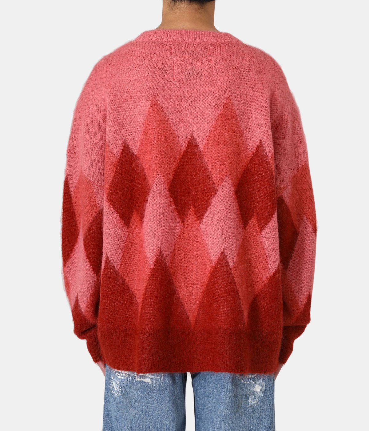 Argyle Mohair Pullover Knit