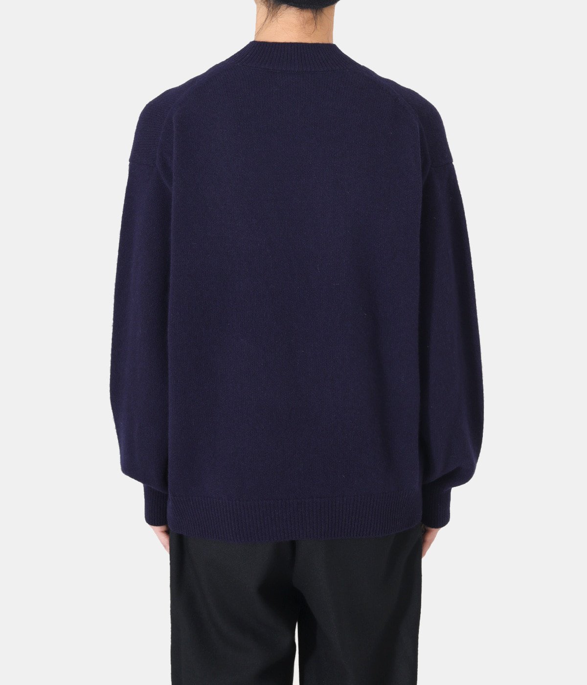 PURE CASHMERE MOCK NECK PULLOVER KNIT