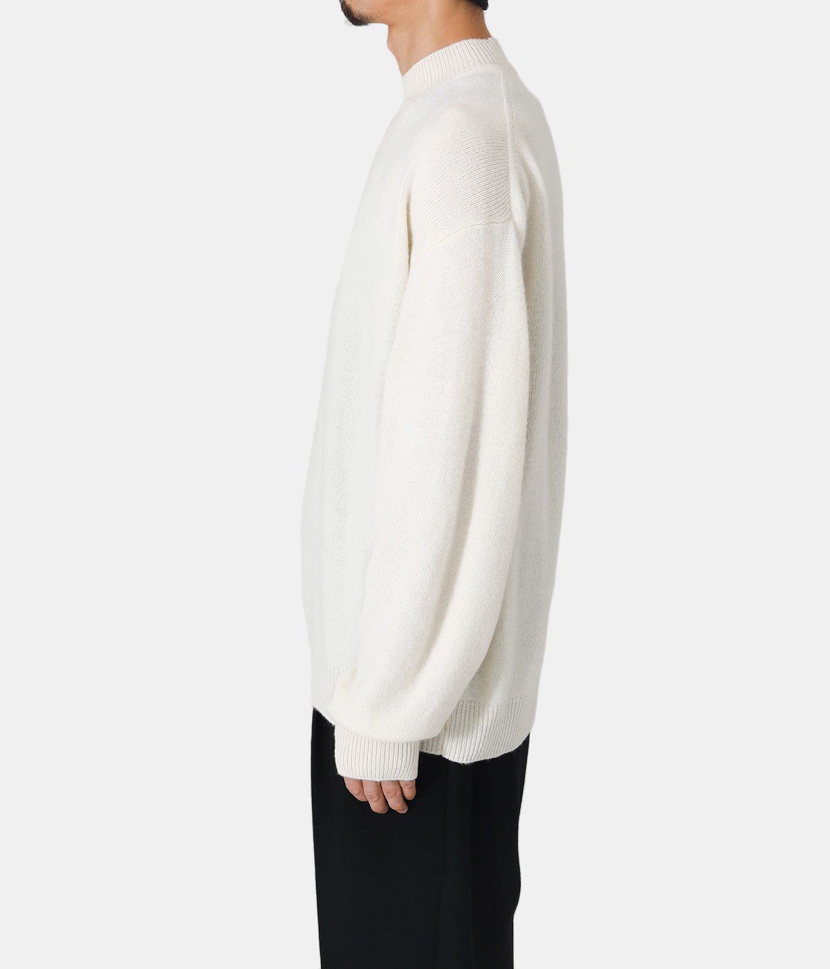 PURE CASHMERE MOCK NECK PULLOVER KNIT